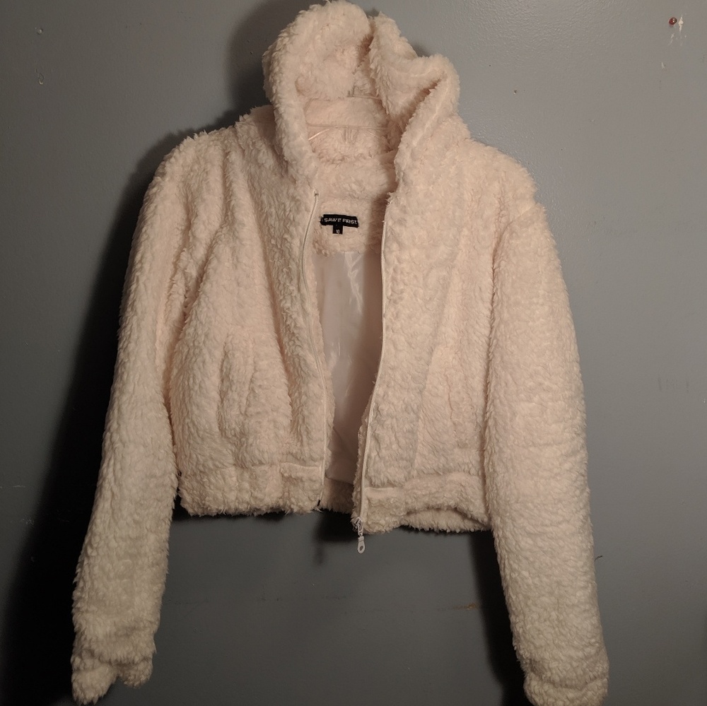 Cropped Teddy Coat